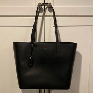 Large black Kate Spade tote with dust bag